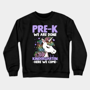 Pre-K Last Day of School Graduation Unicorn Crewneck Sweatshirt